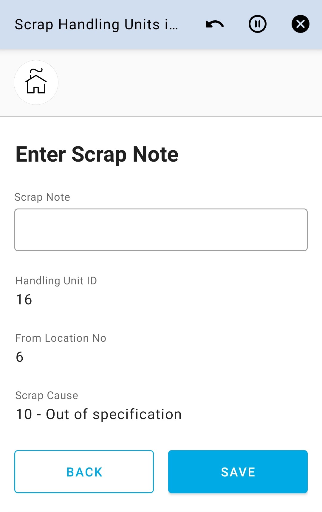 Enter Scrap Note