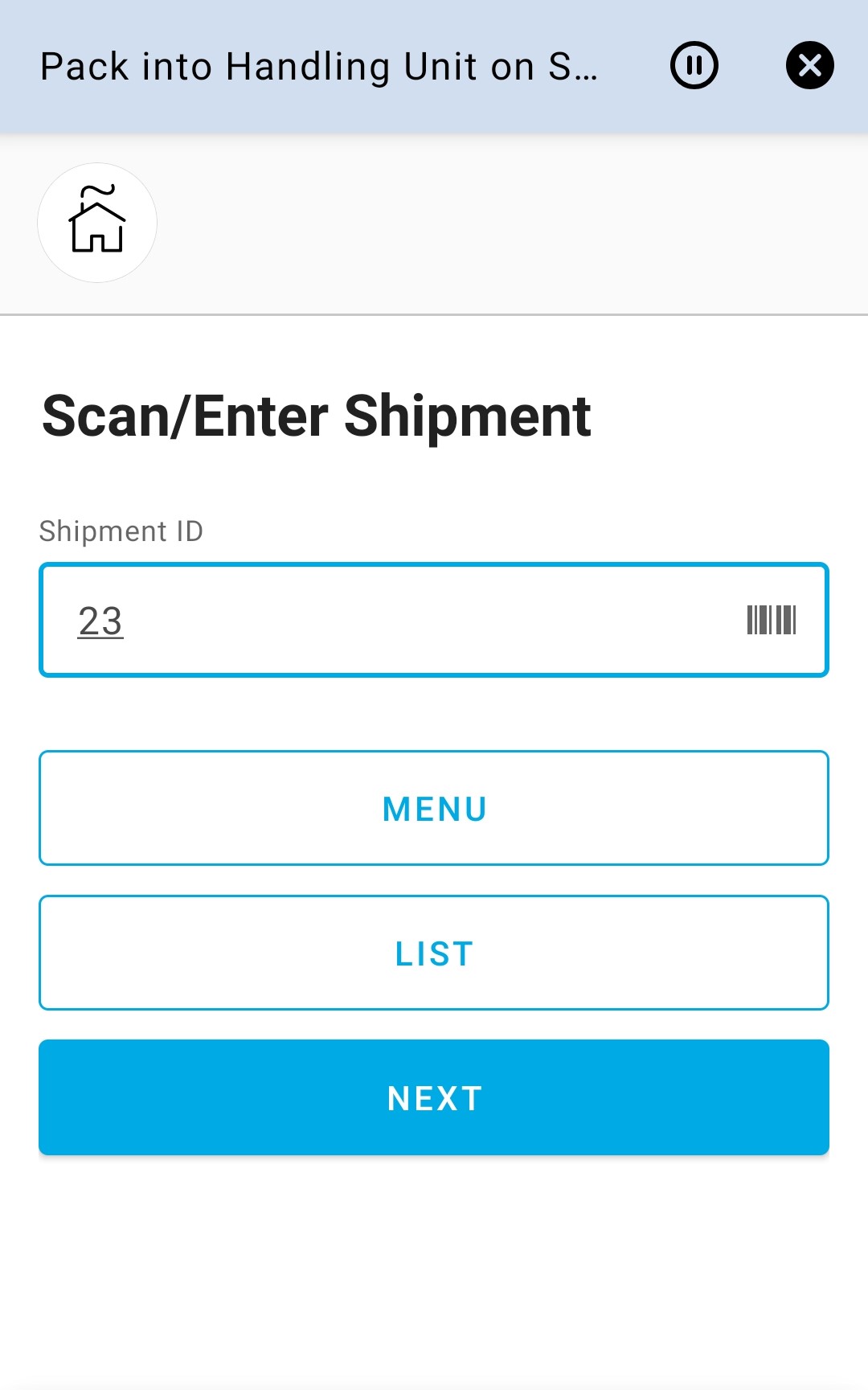 Enter Shipment 2