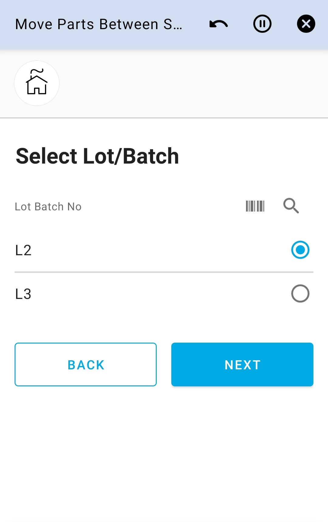 Select Lot Batch