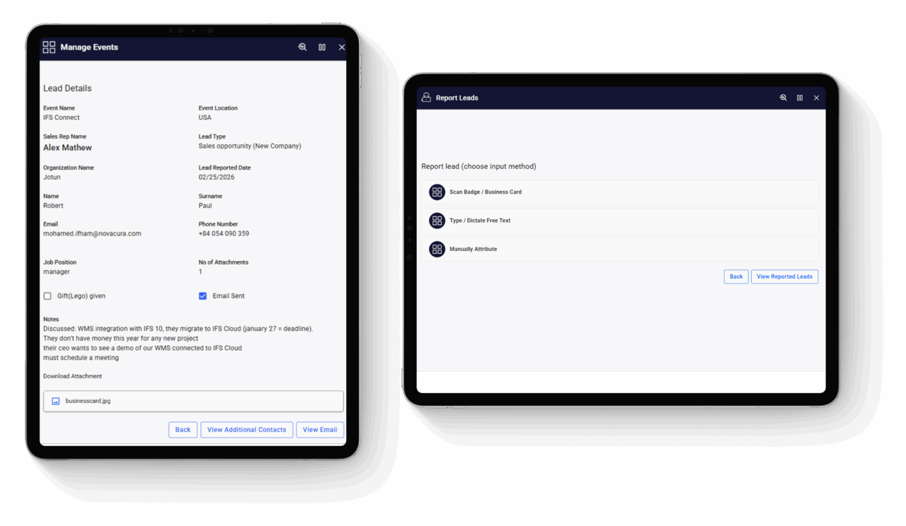 Event Lead Management